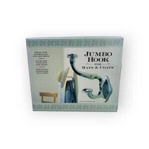 Oversize 8" x 9” Jumbo Aluminum Metal Coat/Hat/Bed/Bath Hook Hanger